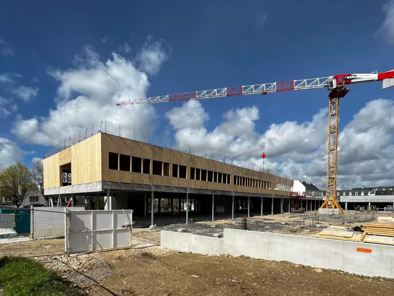 Visite du chantier du second collège de Landerneau