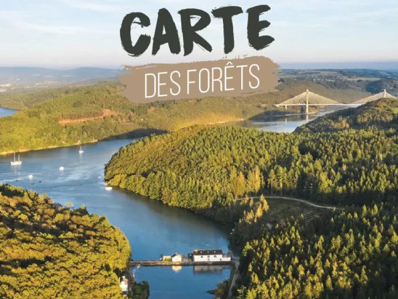 Carte des forêts de la Presqu'île de Crozon et de l'Aulne maritime